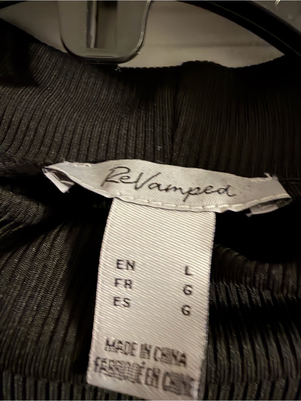 Revamped Black Ribbed Mock Neck Top